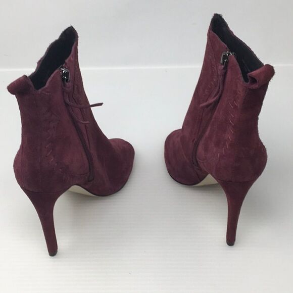Rebecca Minkoff Suede Peep Toe Ankle Boot (A15) - Picture 3 of 5